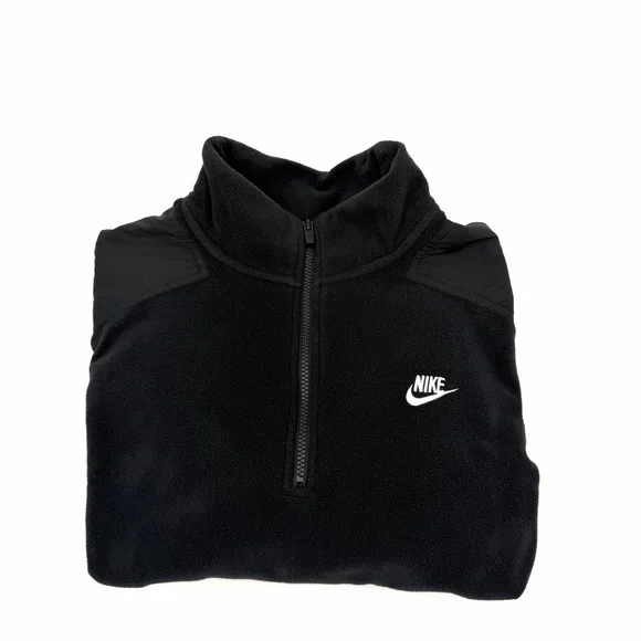 Nike Men’s Fleece Half 1/2 Zip Fleece Shirt Pullover Base Layer Large L Warm - Picture 3 of 4